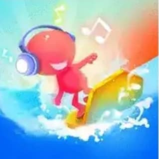 Play Music Surf Christmas online free - Puzzle game